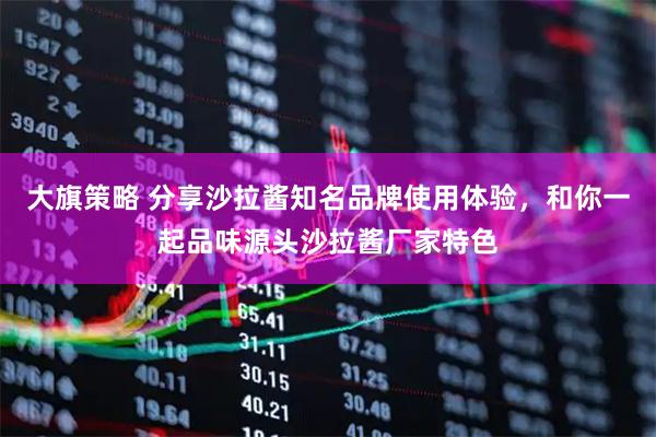大旗策略 分享沙拉酱知名品牌使用体验，和你一起品味源头沙拉酱厂家特色